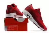 nike man air max 90 ultra lux casual shoes cuir red